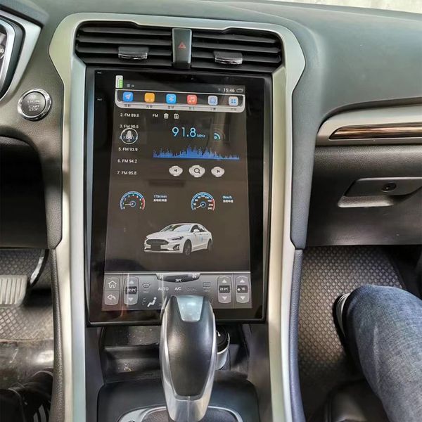 Android voiture dvd Radio128G 12.1 pouces écran tactile de Style Tesla pour Ford Mondeo Fusion MK5 hybride lecteur vidéo multimédia navigateur GPS