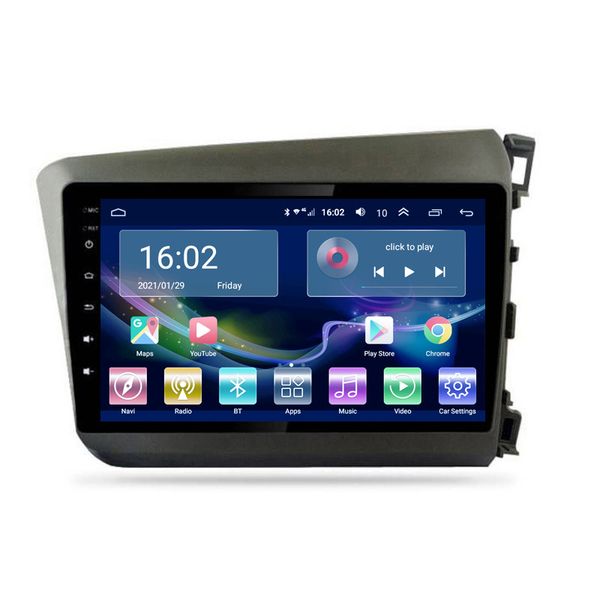 Autoradio Android vidéo pour HONDA CIVIC 2012-2015 lecteur multimédia RHD 10.2 