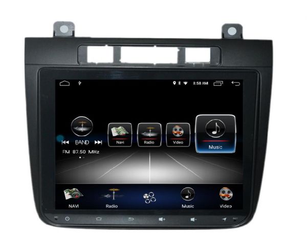 Autoradio Android avec navigation GPS précise vidéo HD1080 écran multitouch microphone Bluetooth pour VW touareg 101 pouces 7823151
