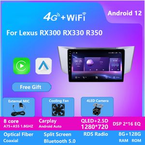 Reproductor de vídeo para coche Android con fácil conexión para LEXUS RX300 RX350 Radio navegación GPS pantalla IPS 128G