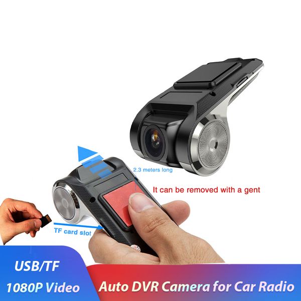 Android dvr Car recorder Versión nocturna / grabación en bucle 720P Auto Recorder 170 ﾰ ADAS Dash cam