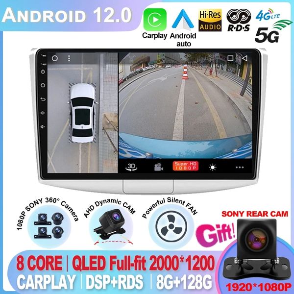 Android para VW Volkswagen Passat B6 B7 2011-2015 Radio de coche reproductor de vídeo Multimedia estéreo DVD unidad principal altavoces de Audio Carplay