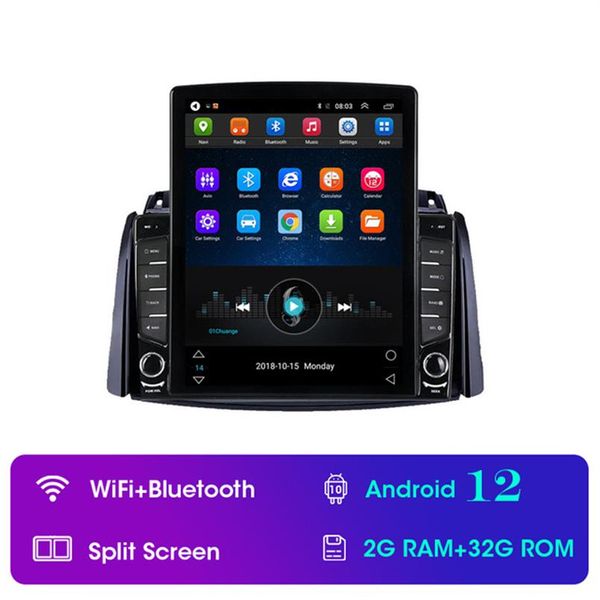 Android HD Touchscreen 9 pouces Car Video Head Unit pour 2009-2016 Renault Koleos Bluetooth GPS Navigation Radio avec prise en charge AUX OBD243P