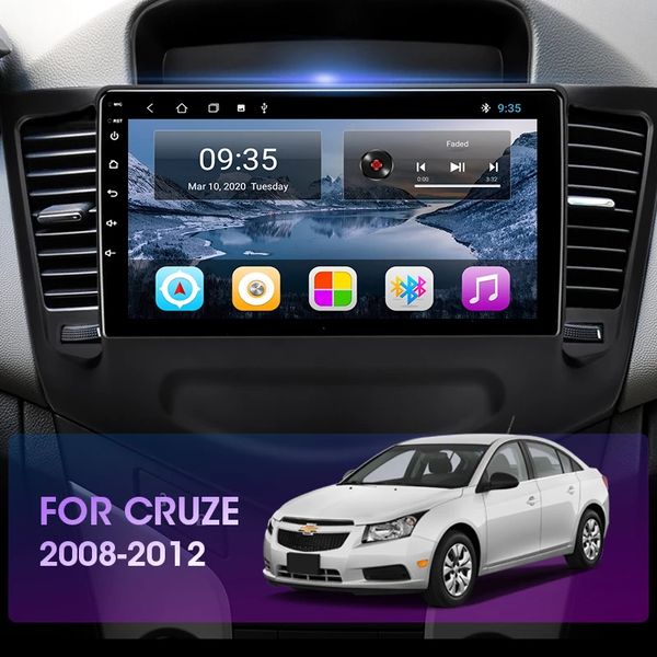 Lecteur multimédia vidéo Android de voiture pour CHEVROLET CRUZE 2009 avec écran tactile USB bluetooth DVD GPS radio MP5