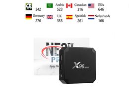 Android Smart TV Box avec NEOx2 émissions gratuites Neox X96 mini tvbox marché mondial lecteur multimédia Wifi TV Set Top Box Neo tv EU UK US Plug