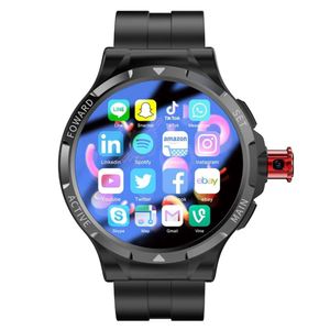 Android Smart Watch 4G Men SIM Card 4G Ram + 128 Go Rom Android 9.0 avec 120 ﾰ Rotary Camera WiFi GPS 1.43 