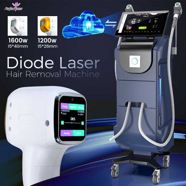 Système Android Diode machine d'épilation au laser 3 longueur d'onde 755 808 1064nm poils indolores enlever tous les types de peau machine laser