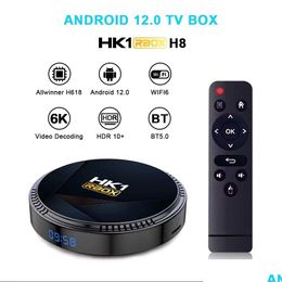 Android Tv Box 128Gb Hk1 Rbox H8 12 Allwinner H618 16Gb 32Gb 64Gb Wifi6 Bt5.0 H.265 4K Hdr Mediaspeler Hk1Rbox Drop Delivery Electr Dhc27