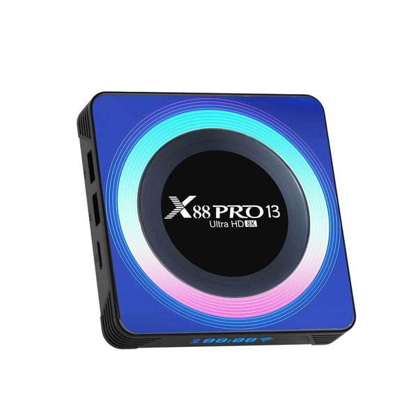 Android Tv Box 20 piezas X88 Pro 13 Rockchip Rk3528 4Gb 64Gb 32Gb 2Gb16Gb reproductor multimedia 2,4G 5G Wifi6 Bt4.0 100M 8K entrega directa Electroni Dhddq