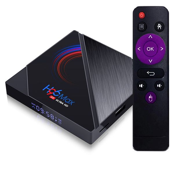 H96 Max Allwinner H616 Quad Core Android 10.0 TV Box Banda dual 2.4G / 5.8G WiFi Smart 4K Streaming Media Player