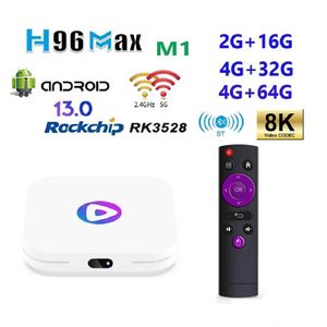 Android TV Box H96 MAX M1 13 RK3528 64 Go 32 Go 16 Go 2.4g 5G WiFi BT 5.0 Média Global Set Top Receiver Drop Livrot Electronics DHS1G