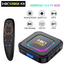 Boîtier TV Android HK1 RBOX K8, Android 13.0, RK3528, 4 go de RAM, 128 go, 64 go de ROM, prise en charge de Wifi6, BT5.0, décodeur vidéo 8K