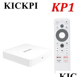 Android TV Box Kickpi KP1 Netflix 11.0 Amlogic S905Y4 Media Player 4K Set Top 2G 32G AV1 2,4G 5G WiFi Drop Livracing Electronics Satell OT1GJ