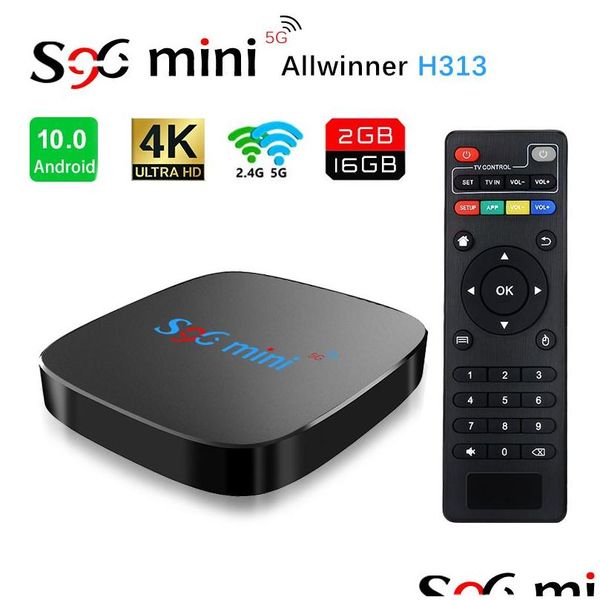 Android Tv Box S96 Mini 10.0 H313 2.4G 5G Wifi Construire 2Gb 16Gb 4K Décodeurs P X96 X96Q Drop Delivery Electronics Satellite Dhlat