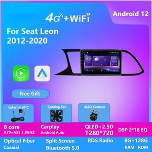 Autoradio vidéo Android avec caméra GPS wifi Navigation Auto Radio multimédia vidéo écran tactile DVD lecteur de voiture pour SEAT LEON 2012-2020