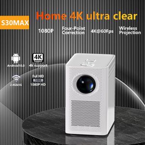 Android Wifi Mini projecteur intelligent pour la maison S30MAX Theater 4K1080P Full HD Bluetooth projecteur vidéo Led Portable pour Smartphone