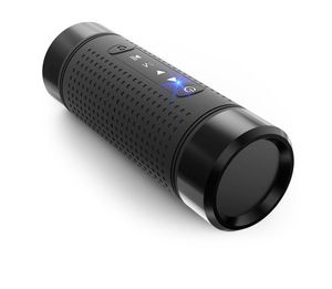 Altavoces Bluetooth para exteriores, altavoz inalámbrico portátil para bicicleta, batería externa de 5200mAh, resistente al agua con micrófono/accesorios de luz LED