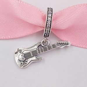 Andy Jewel 925 Sterling Silver Beads Electric Guitar Dangle Charm Charms Past European Style Jewelry armbanden ketting 798788C014510180