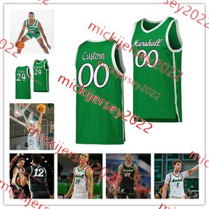 Andy Tonkovich Tamar Slay Marshall Basketball Jersey Personnalisé Cousu Hommes Jeunesse 3 Damier Pitts 11 Ajdin Penava Marshall Thundering Herd Maillots