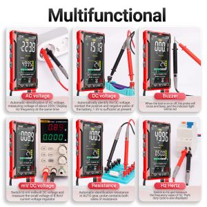 ANENG 622B DC / AC 9999 Digital Smart Multimètre 10A Tester Memor Auto Range True RMS Multitster avec la capacité de lampe laser OHM