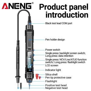 Aneng A3005 Digitale multimeter Pen Type 4000 Tellingen Professionele meter Non-Contact Auto AC/DC-spanning OHM DIODE TESTER VOOR GEREEDSCHAP