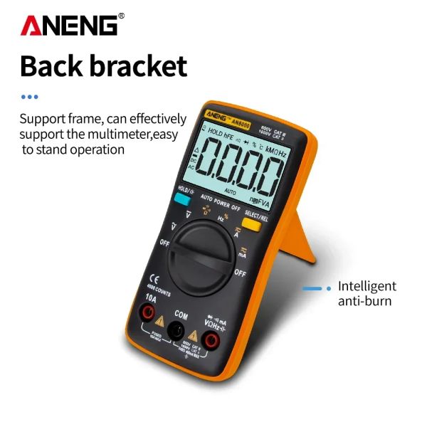 Aneng AN8000 Smart Multimètre 4000 Nombre AC / DC AMMETTER CONDERNE AUTO PORTABLE MINI MINI PRÉCISE TESTER INSTRUMENT