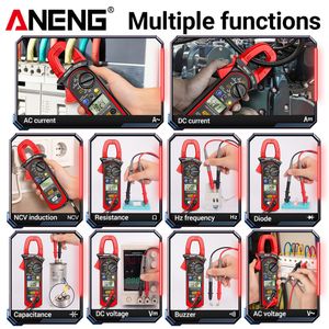 Aneng PN106/PN103 Intelligente klemmeter 6000 Counts AC/DC Ammeter Voltmeter Digitale spanningstester Multimeter Elektrische tester