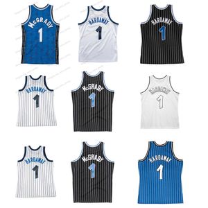 Anfernee Hardaway Magics Custom Basketball Jersey Orlandos Tracy McGrady Nick Anderson Grant Hill Dwight Howard Throwback Black Blue Size S-XXXL