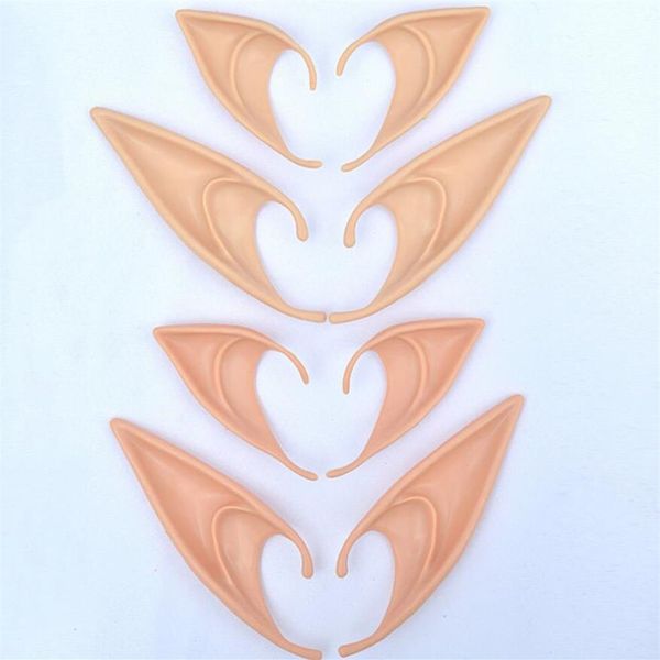 Angel Elf Ears Halloween Costume Masquerade Party Latex Soft Pointhed Fals Eards Fake Pig Nose Cosplay Accessories 1pair2504