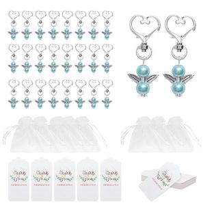 Ange faveur porte-clés merci étiquettes sacs-cadeaux invités retour faveurs bébé douche nuptiale douche cadeaux de mariage JK2101KD