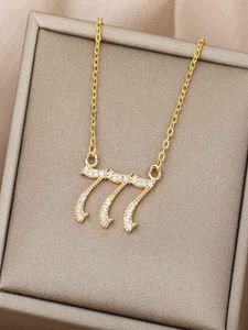 Angel Number ketting 111 222 333 444 555 666 777 888 999 1111 roestvrijstalen ketting zirkoon hanger kettingen voor vrouwen verjaardag G1535463