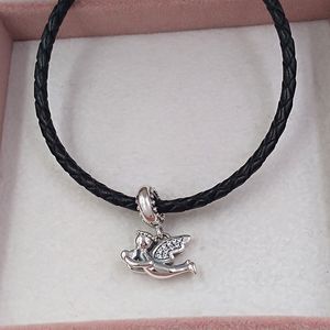 Ángel del amor 925 cuentas de plata esterlina cuelgan los encantos se adapta al collar de pulseras de joyería de estilo Pandora europeo 798484C01 AnnaJewel