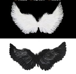 Angel Wing Feather Fairy Wingsare Swallow Design Party Decoratie Halloween Kerstmaskerade Carnival Cos Costumes Props Black2120930