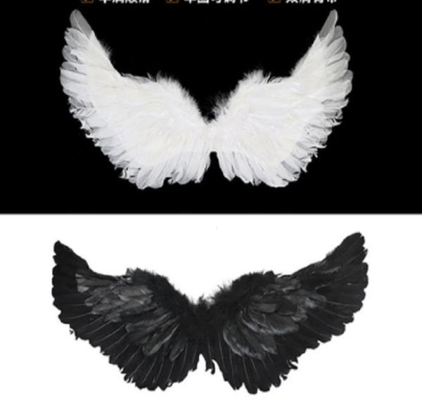 Angel Wing Feather Fairy Wingsare Swallow Design Party Decoration Halloween Christmas Masquerade Carnival cos Costumes Props Black2120930