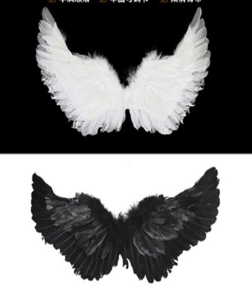Angel Wing Feather Fairy Wingsare Swallow Design Party Decoration Halloween Christmas Masquerade Carnival Cos Costumes Props Black7402240