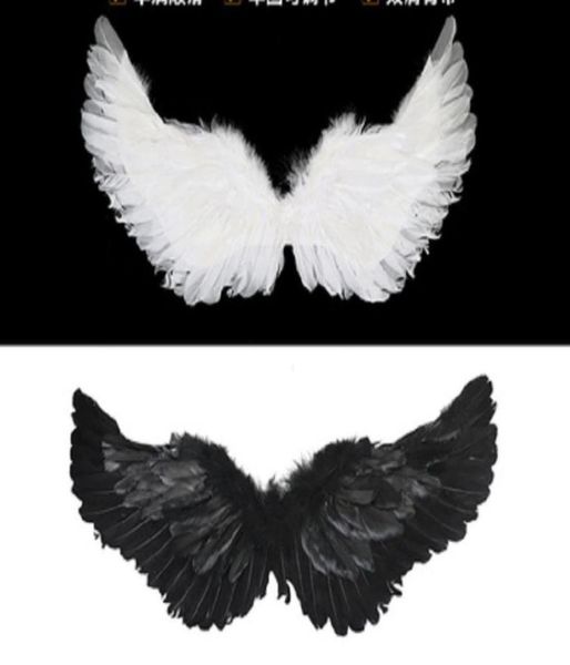 Angel Wing Feather Fairy Wingsare Swallow Design Party Decoration Halloween Christmas Masquerade Carnival cos Costumes Props Black5377039
