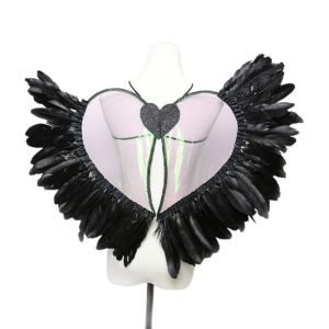 Angel Wing Heart Fairy Wings Halloween Christmas Masquerade Carnival-Cosplay Costume Feather Devils Wing for Adult-Kids