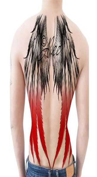 Angel Wings Wings Couleurs Back Stickers Back Men and Femmes AutoFerme Simulation Tatouage Tatouage Stickers 235T5654551