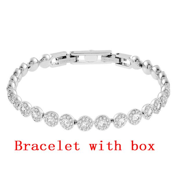 Pulsera angelical Collar Colgantes Conjunto de momentos Mujeres para dijes Pulseras de cuentas Diseñador de joyas Pulseras de tenis Swario clásicas 5A Cristal Diamante Logotipo original