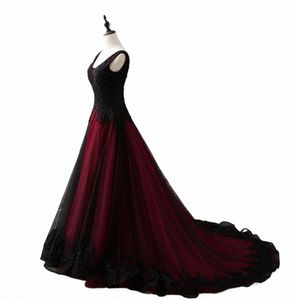 Angelsbridep Robes De Novia Robe De Bal Robe De Mariage Noir Dres Appliques Perles Boho Robes De Mariée Formelles Court Train Real photo v36A #