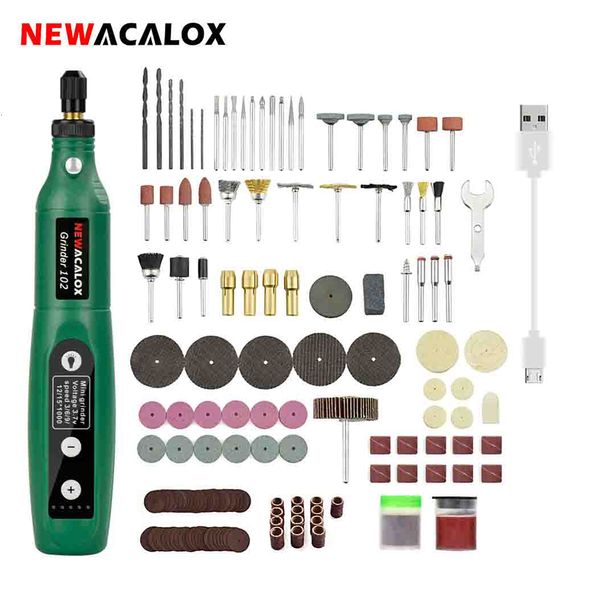 Meuleuse d'angle ACALOX USB chargeant la vitesse variable Mini Machine outils rotatifs Kit ensemble avec 126 pièces accessoires de gravure 221122