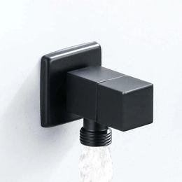 Angle de contrôle de l'eau Brus Gold, robinet de salle de bain d'angle 12, acier inoxydable noir s 240314