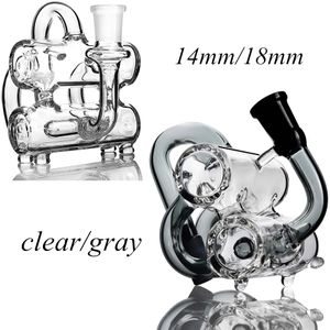 Schuine Joint Dubbele Kamer Glazen Pijpen Ashcatcher voor Waterpijp Waterpijpen Waskolf 90 Graden Ash Catcher 18mm 14mm Dab Rig Ice Catchers voor Roken