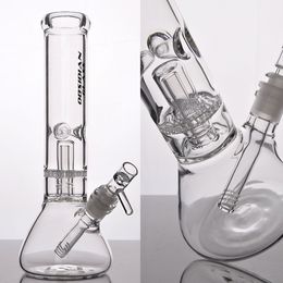 Verre Bécher Bongs Épais Downsteam Perc Pipe À Eau Bubbler Diffus Narguilé Dab Rigs Bong Ash Catchers pour Fumer