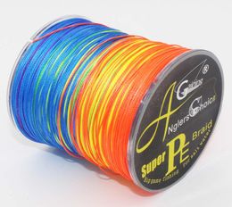 Anglers Choice 8 Strengen Gevlochten Vislijn 500m Veelkleurig Super Sterk Japan Multifilament PE Gevlochten Lijn 10LB200LB2929740