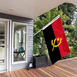 Angola Flag Country National Banner 90X150 CM Angolan Outdoor Decoration Banner With Two Brass Grommets For Yard Lawn Decor
