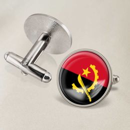 Angola National Flag manchetknopen over de hele wereld Nationale vlag Cufflinks Suit knooppak Decoratie voor feestgeschenkvaartuigen