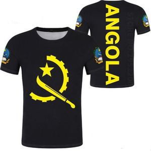 ANGOLA t-shirt sur mesure nom numéro blanc noir drapeau gris ao ago bricolage t-shirt imprimer texte portugais mot angolais vêtements2450