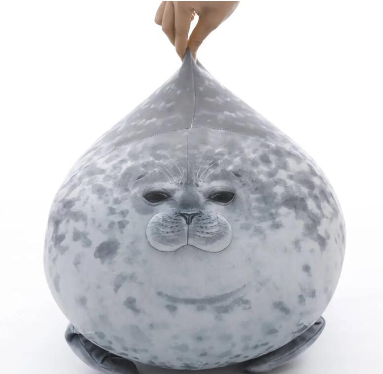 Angry Blob Seal Kissen Chubby 3D Neuheit Seelöwe Puppe Plüsch Stofftier Baby Schlafendes Wurfkissen Geschenke für Kinder Mädchen