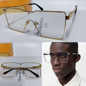 Diseño angular Diamond CYCLONE METAL GAFAS DE SOL Gafas de cristal brillantes con forma cuadrada de gran tamaño para hombre y mujer Z1700U con un marco delgado actualizado